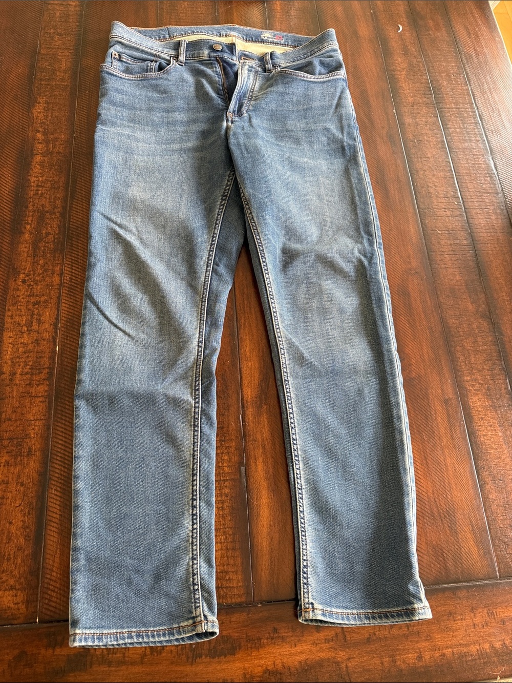 Faherty Slim Men's Stretch Terry Indigo Jeans